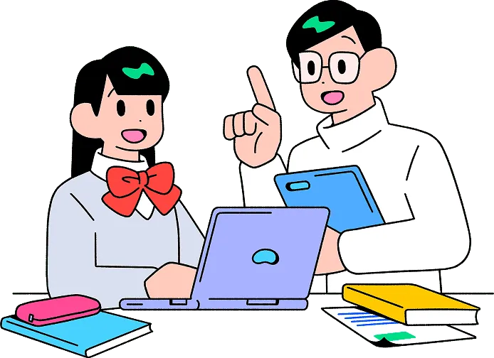 教えているイラスト