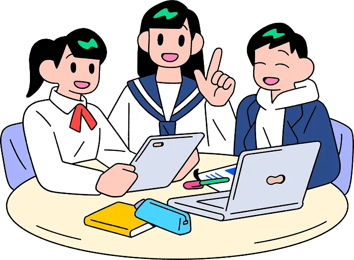 勉強しているイラスト