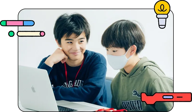 相談しながらプログラミングしているイメージ画像