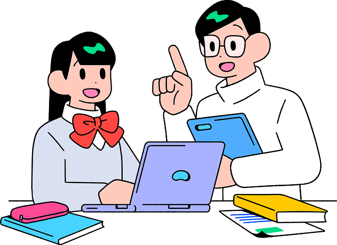 教えているイラスト